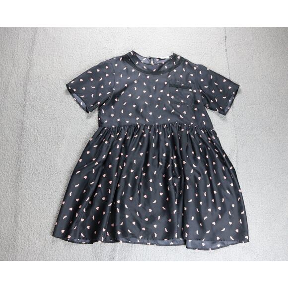 Vivetta Dress Womens M Multicolor Silk Heart Shoe Print Flared 40 Sheath Italy - Picture 2 of 11